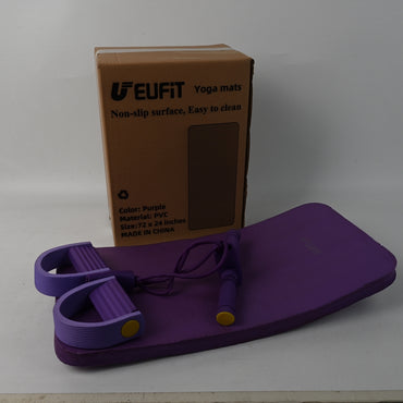 UEUFiT Yoga Mats Purple Non Slip High Quality Durable Portable for Yoga Pilates and Floor Exercise