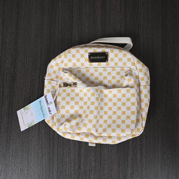 boombeatz Korean Style White Backpack for Women Fashionable Lightweight Daypack for School, Work & Travel