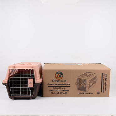 R Other love Brown Pet Carrier Kennels for Household Pets Secure Travel Kennels for Cats and Dogs