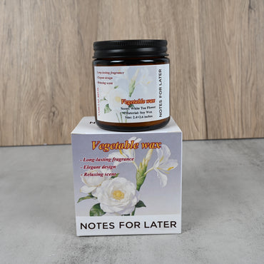 NOTES FOR LATER Natural Vegetable Wax Dry Flower Scented Candle Classic Medium Coffee & White Tea Ginger Flower Aroma
