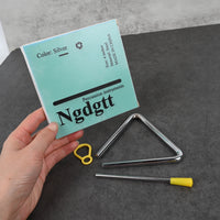 Ngdgtt Orff Triangle Bell with Striker High-Quality Steel Percussion Instruments for Music Education