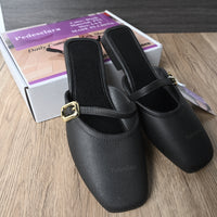 Pedesclara Women's Black Upgraded Footwear Modern Leather Shoes for Versatile Everyday Wear