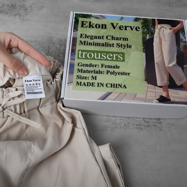 Ekon Verve Trousers Women's Casual Khaki Pants Stylish Comfortable Durable Polyester Great Fit