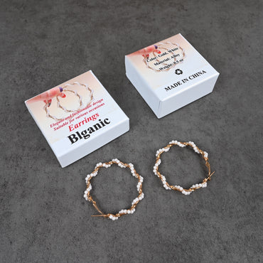 Blganic Trendy Women's Fashion Earrings Elegant Sparkling Earrings Lightweight & Stylish for Daily Wear
