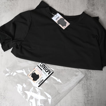 MRING Women's Classic Black T-Shirt Soft Breathable Essential Tee for Everyday Wear