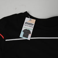 QuickStar Tops as Clothing Black Short Sleeve Top Breathable Fabric Comfortable Fit for Everyday Wear