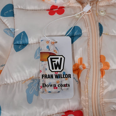 FRAN WILLOR Warm Winter Down Coats for Babies and Toddlers Soft Lightweight Hooded Puffer Coat