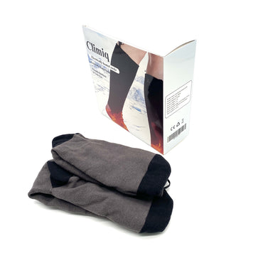 Climiq Electrically heated socks Grey And Black Cotton Unisex 3.7V 45-55℃ 4000Mah Rechargeable Foot Warmer Electrically Heated Socks