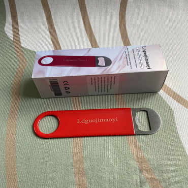 Ldguojimaoyi Bottle openers, non-electric Red 304 Stainless Steel Heavy Duty Flat Bar Manual Non-Electric Bottle Openers