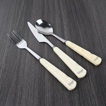 Elegir Flatware Stainless Steel Cutlery Set Forks Knives Spoons Durable Modern Design Dishwasher Safe Comfortable Grip