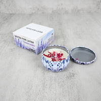 NOTES FOR LATER Violet King Scented Soy Candle with Dried Petals Aromatherapy Candle for Home, Gifting & Air Purification