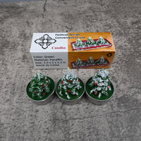 Christmas Tree Candles Green Festive Holiday Design Long Lasting Burn Time