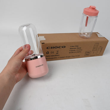 CHOCO Juice Machines Portable Rechargeable Mini Juicer Blender Pink
