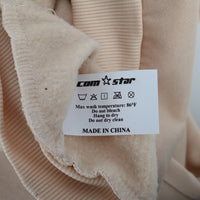 COM STAR Kids' Beige Hooded Sweatshirt Pullover - Children's Soft Fleece-Lined Hoodie for Boys and Girls