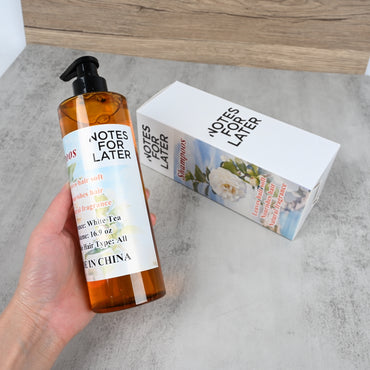 NOTES FOR LATER White Tea Scented Shampoo Gentle Daily Cleansing & Hair Nourishment with Refreshing Fragrance