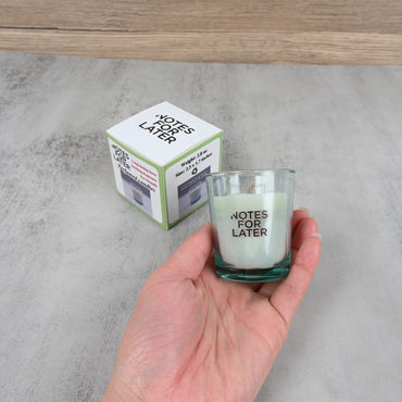 NOTES FOR LATER Natural Soy Wax Perfumed Candle Long-Lasting Burn for Relaxation & Stress Relief