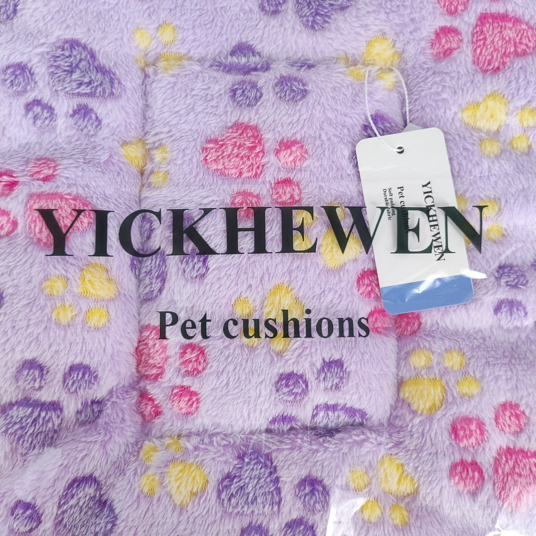 YICKHEWEN Ultimate Comfort Large Purple Pet Cushion - Soft Fleece