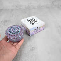 NOTES FOR LATER Lavender Scented Soy Wax Candle with Dried Petals Aromatherapy Candle for Sleep & Relaxation
