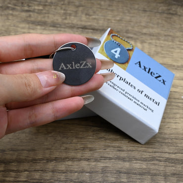 AxleZx Professional Stainless Steel Numberplates of Metal Custom Engraved ID Tags