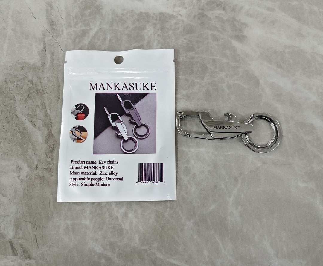 MANKASUKE Key chains men's metal keychain men's belt buckle key ring car keychain belt buckle gifts