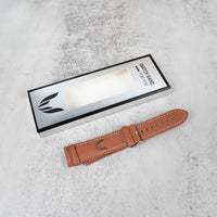 chibang Brown Lychee‑Pattern Leather Watch Strap Fashionable Replacement Band for Women’s Watches