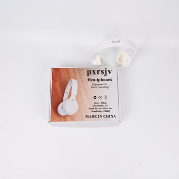 pxrsjv White Wireless Over-Ear Headphones Bluetooth 5.0 Headphones with Microphone & Noise Isolation
