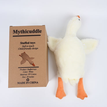 Mythicuddle Giant White Goose Stuffed Toys Large Ultra-Soft Plush Animal for Hugging & Decor