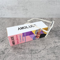 AMOLUCE Women's Outdoor Sunglasses White Resin Frame UV Protection Lightweight for Hiking Driving and Beach