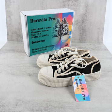 Barevita Pro Footwear White Canvas Casual Running Shoes Breathable Comfortable Cushioning for Fitness Enthusiasts Daily Wear
