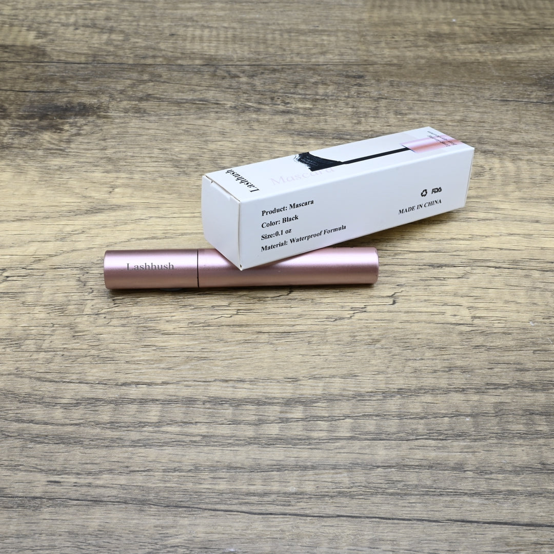 Lashhush Professional Lengthening & Curling Mascara - Waterproof Volume-Boosting Eye Mascara with Precision Brush for Dramatic Lashes