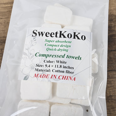 SweetKoKo Compressed Towel Thickened Bath Towel Expands with Water Ultra Absorbent