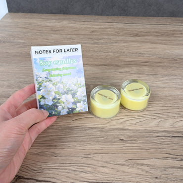 NOTES FOR LATER Jasmine Scented Soy Candle Yellow Relaxing Aromatherapy Candle, Long-Lasting & Natural Soy Wax