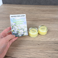 NOTES FOR LATER Jasmine Scented Soy Candle Yellow Relaxing Aromatherapy Candle, Long-Lasting & Natural Soy Wax