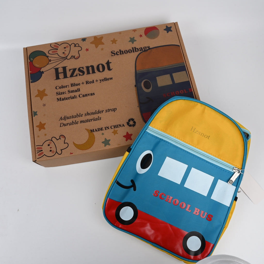 Hzsnot School Bus Backpack for Kids Adorable Cartoon Schoolbags for Pr ...