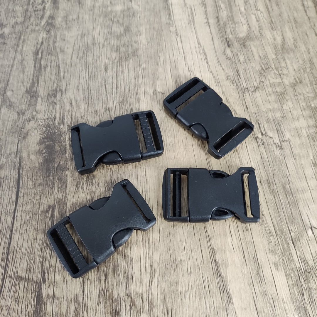 WMWQ Durable Black Plastic Buckles for Straps - Versatile & Lightweight Design