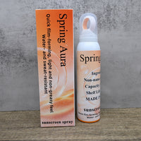 Spring Aura Sunscreen Spray SPF 50 Broad Spectrum UVA UVB Protection Lightweight Physical Sunscreen