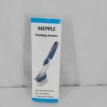 MEPPLE Ergonomic Washing Brushes - Long Handle Pot Scrubber for Easy Cleaning