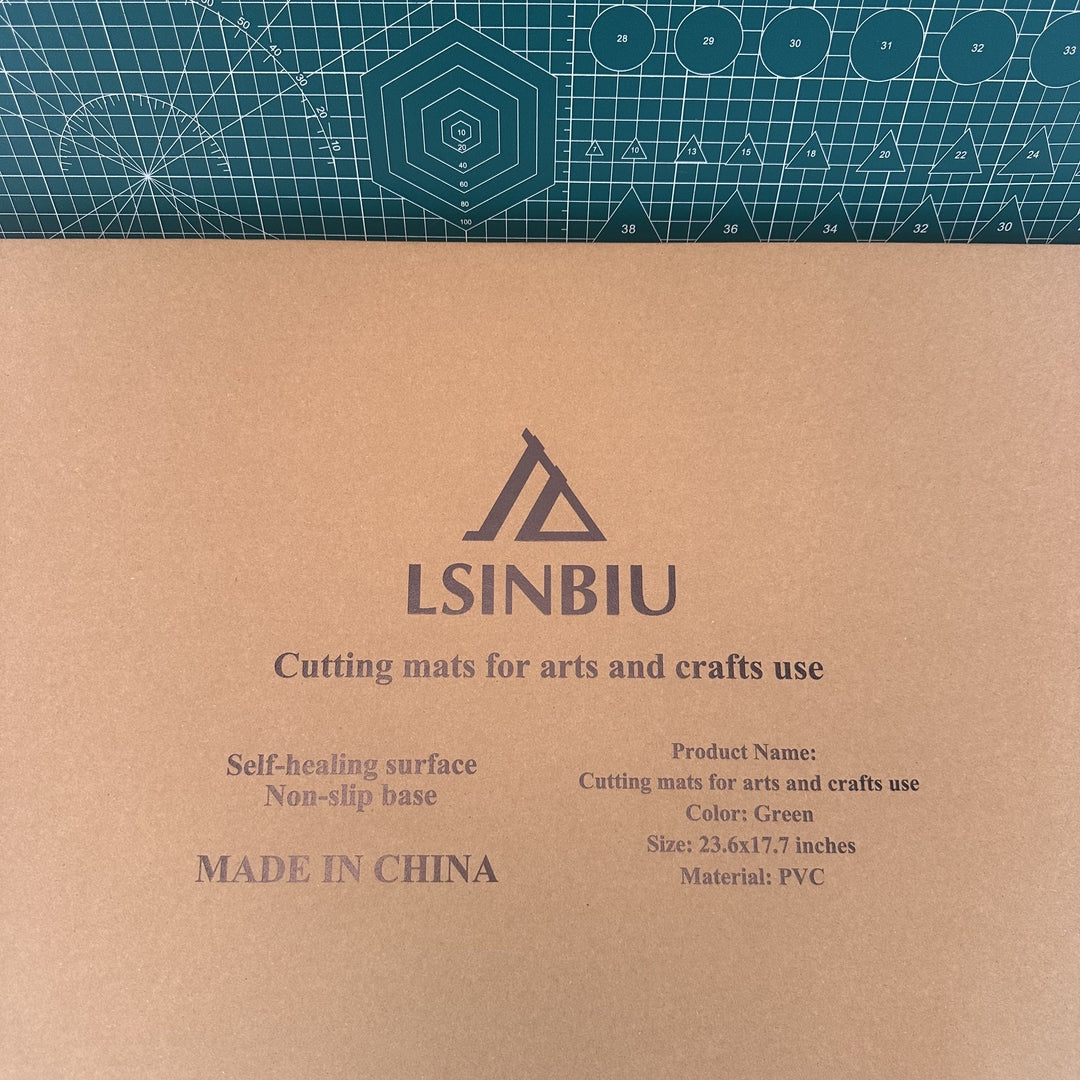 LSINBIU Professional A2 Self-Healing Cutting Mat for Arts and Crafts Use  Large Green Craft Cutting Board for Art