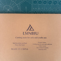 LSINBIU Professional A2 Self-Healing Cutting Mat for Arts and Crafts Use  Large Green Craft Cutting Board for Art