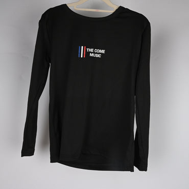 SHULOOK Classic Black Long Sleeve Shirt for Men Medium Cotton Comfort Fit Versatile Style