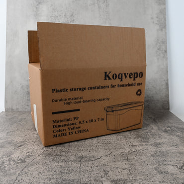Koqvepo Plastic Storage Containers for Household Use Airtight Stackable for Kitchen Pantry