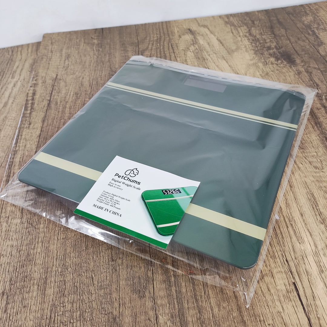 PetChums Digital Weighing Scale with High Precision Sensors - User-Friendly Green Design