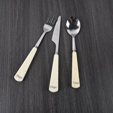 Elegir Flatware Stainless Steel Cutlery Set Forks Knives Spoons Durable Modern Design Dishwasher Safe Comfortable Grip