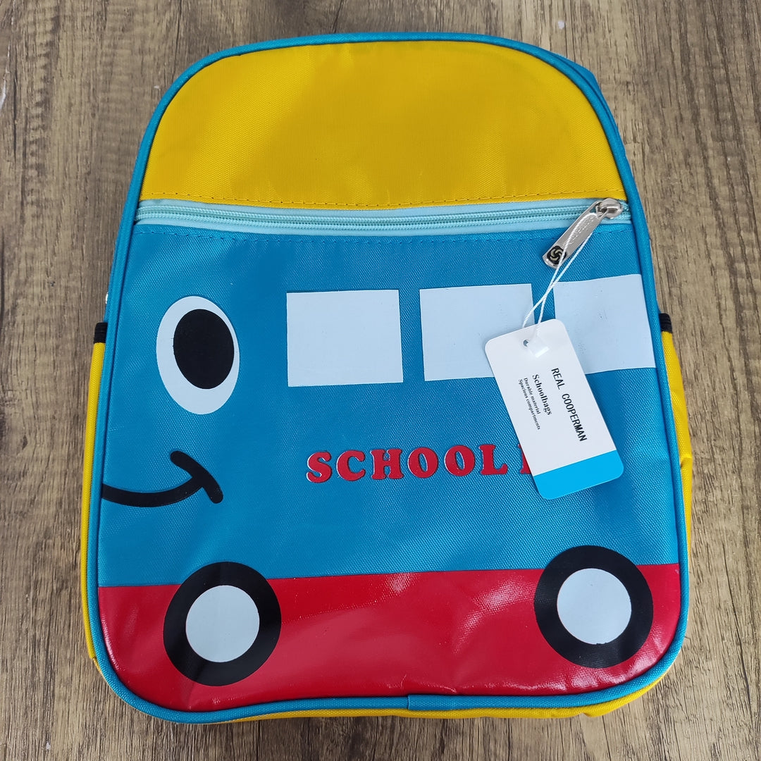 REAL COOPERMAN School Bus Children's Backpack - Adorable Cartoon Design for Preschool Kids