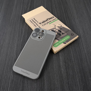 VoiceOnce Cell Phone Case for Apple iPhone 15 Pro Max Gray TPU Durable Perfect Fit