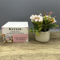 Kryxyn Artificial Flower Arrangements in Containers - Artificial Peony & Hydrangea Silk Flower Arrangement in Ceramic Pot