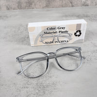 AMOLUCE Sleek Gray Eyeglass Frames Lightweight Comfortable for Men Women Daily Professional Wear