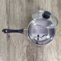 CHACHO High-Quality Stainless Steel Cooking Pot – Durable Construction & Modern Design, 6.2 Inches, Silver