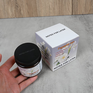 NOTES FOR LATER Natural Vegetable Wax Dry Flower Scented Candle Classic Medium Coffee & White Tea Ginger Flower Aroma