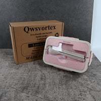 Qwsvortex Square Wheat Lunch Box Nordic Pink Eco Friendly Durable Stylish Design